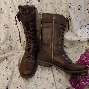 TIMBERLAND BROWN ZIP BOOTS SIZE 6